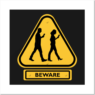 Cellphone Zombies - Beware Posters and Art